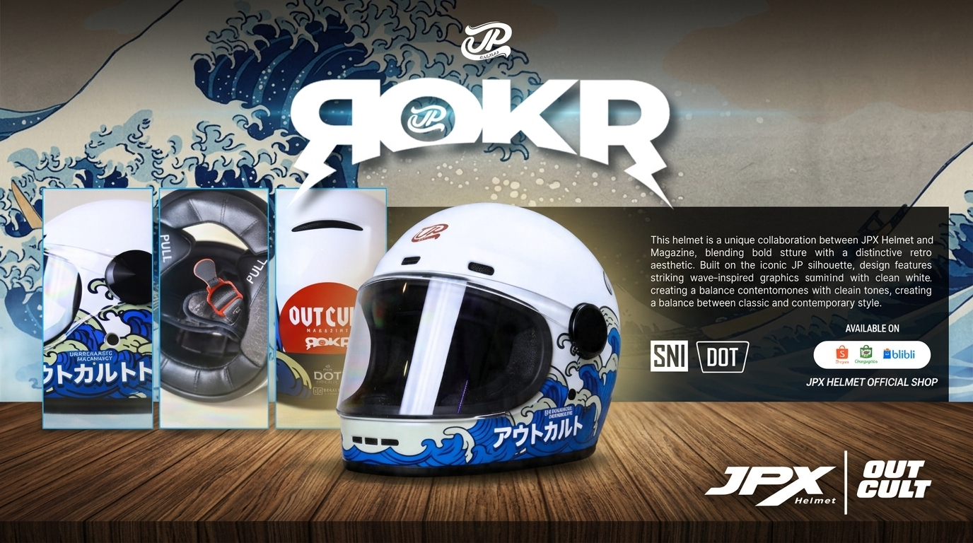 Mengapa JPX x Outcult ROKR Jadi Incaran Kolektor Helm Retro